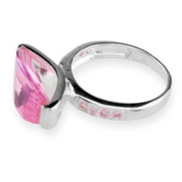 6ct+ Pink Cubic Zirconia Cocktail Ring in Sterling - Picture 3 of 11